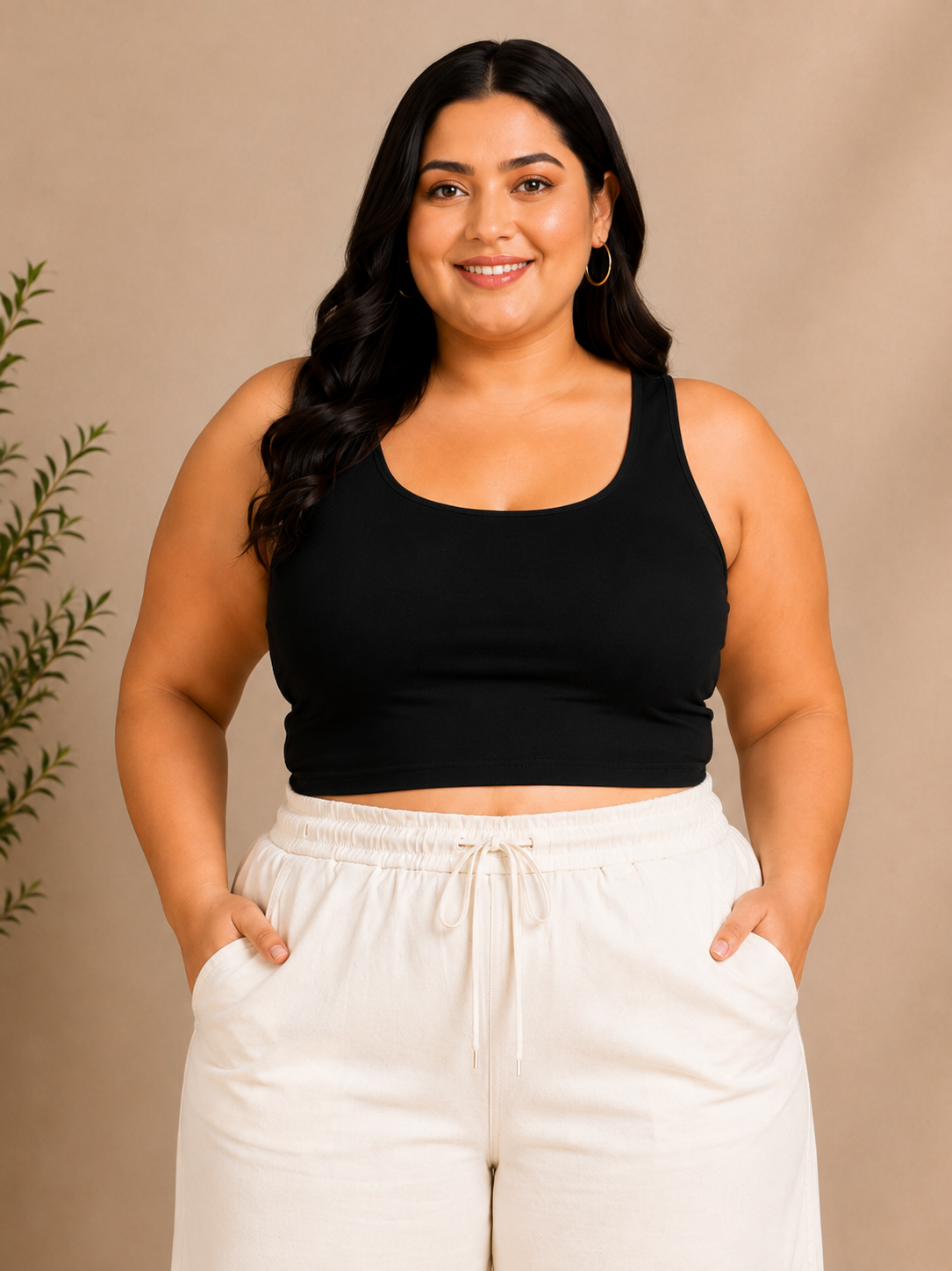 Plus Size White Denim Cargo Pants – Curvisha