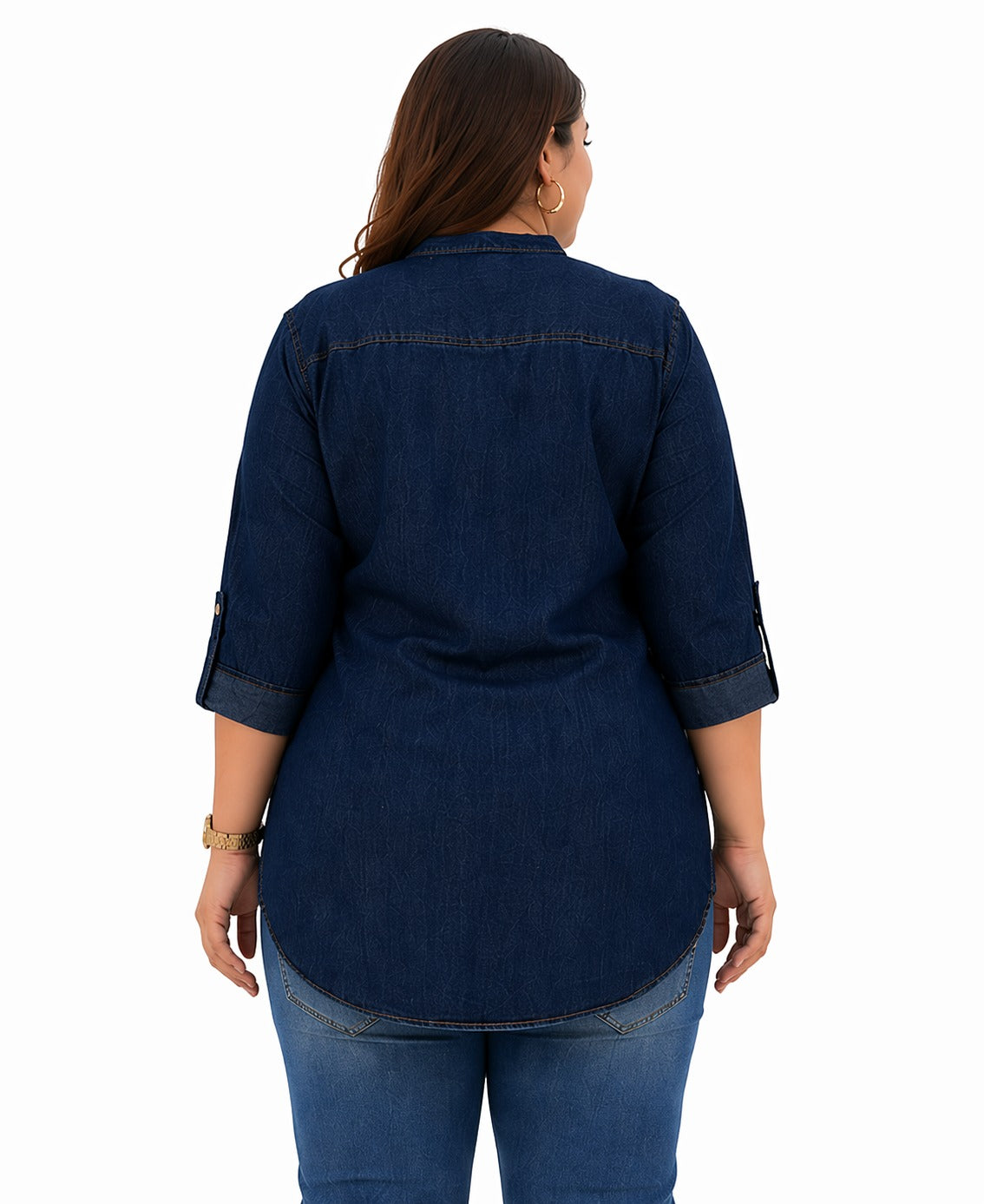 Plus Size Blue Denim Short Kurti Tunic – Curvisha